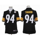 nike nfl jerseys pittsburgh steelers #94 timmons black[nike limited]