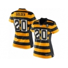 Women Nike Pittsburgh Steelers #20 Robert Golden Limited Yellow Black Alternate 80TH Anniversary Throwback NFL Jersey