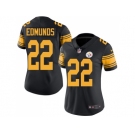 Women Nike Pittsburgh Steelers #22 Terrell Edmunds Black Stitched NFL Limited Rush Jersey