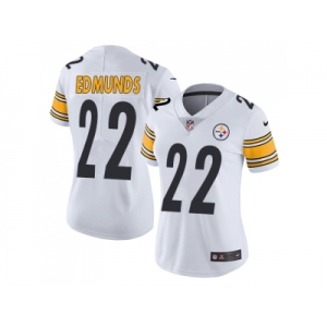 Women Nike Pittsburgh Steelers #22 Terrell Edmunds White Stitched NFL Vapor Untouchable Limited Jersey