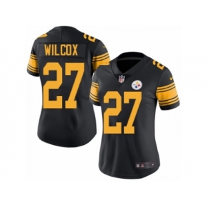 Women Nike Pittsburgh Steelers #27 J.J. Wilcox Limited Black Rush Vapor Untouchable NFL Jersey