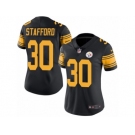 Women Nike Pittsburgh Steelers #30 Daimion Stafford Limited Black Rush Vapor Untouchable NFL Jersey