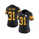 Women Nike Pittsburgh Steelers #31 Mike Hilton Limited Black Rush Vapor Untouchable NFL Jersey