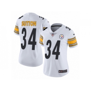 Women Nike Pittsburgh Steelers #34 Cameron Sutton White Vapor Untouchable Elite Player NFL Jersey