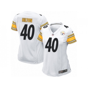 Women Nike Pittsburgh Steelers #40 Mike Hilton Game White NFL Jersey