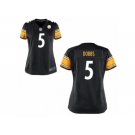 Women Nike Pittsburgh Steelers #5 Joshua Dobbs Black Game Jerseys