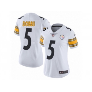 Women Nike Pittsburgh Steelers #5 Joshua Dobbs White Vapor Untouchable Limited Player NFL Jersey