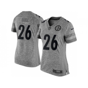 Women Nike Steelers #26 Le'Veon Bell Gray Stitched NFL Limited Gridiron Gray Jersey