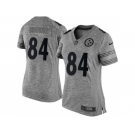 Women Nike Steelers #84 Antonio Brown Gray Stitched NFL Limited Gridiron Gray Jersey