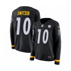 Women's Nike Pittsburgh Steelers #10 Ryan Switzer Limited Black Therma Long Sleeve NFL Jersey