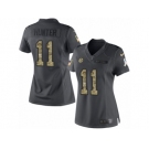 Women's Nike Pittsburgh Steelers #11 Justin Hunter Limited Black 2016 Salute to Service NFL Jersey