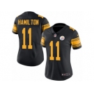 Women's Nike Pittsburgh Steelers #11 Justin Hunter Limited Black Rush NFL Jersey