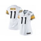 Women's Nike Pittsburgh Steelers #11 Justin Hunter Limited White NFL Jersey