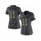 Women's Nike Pittsburgh Steelers #11 Markus Wheaton Limited Black 2016 Salute to Service NFL Jersey