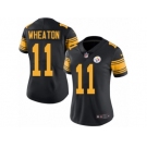 Women's Nike Pittsburgh Steelers #11 Markus Wheaton Limited Black Rush NFL Jersey