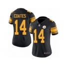 Women's Nike Pittsburgh Steelers #14 Sammie Coates Limited Black Rush NFL Jersey