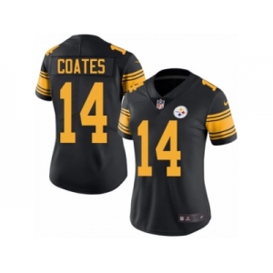 Women's Nike Pittsburgh Steelers #14 Sammie Coates Limited Black Rush NFL Jersey