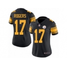 Women's Nike Pittsburgh Steelers #17 Eli Rogers Limited Black Rush NFL Jersey