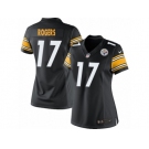 Women's Nike Pittsburgh Steelers #17 Eli Rogers Limited Black Team Color NFL Jersey