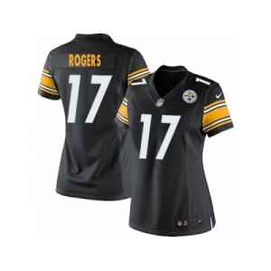 Women's Nike Pittsburgh Steelers #17 Eli Rogers Limited Black Team Color NFL Jersey