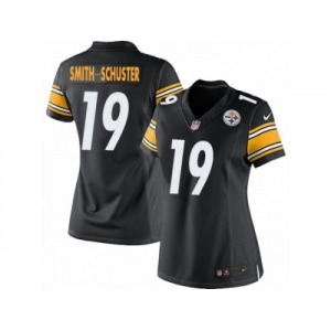 Women's Nike Pittsburgh Steelers #19 JuJu Smith-Schuster Limited Black Team Color NFL Jersey