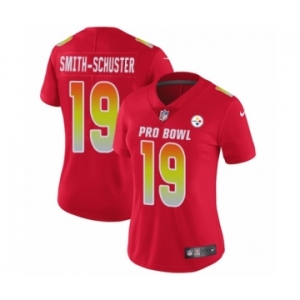 Women's Nike Pittsburgh Steelers #19 JuJu Smith-Schuster Limited Red AFC 2019 Pro Bowl NFL Jersey