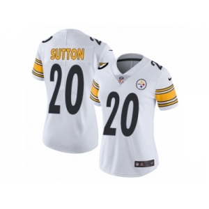 Women's Nike Pittsburgh Steelers #20 Cameron Sutton Limited White NFL Jersey