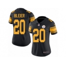 Women's Nike Pittsburgh Steelers #20 Rocky Bleier Limited Black Rush NFL Jersey