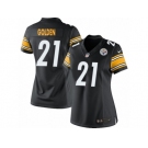 Women's Nike Pittsburgh Steelers #21 Robert Golden Limited Black Team Color NFL Jersey