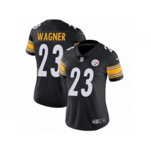 Women's Nike Pittsburgh Steelers #23 Mike Wagner Vapor Untouchable Limited Black Team Color NFL Jersey