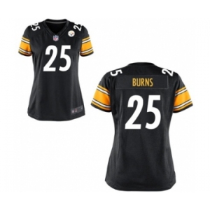 Women's Nike Pittsburgh Steelers #25 Artie Burns Black Team Color NFL Jersey