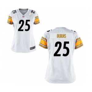 Women's Nike Pittsburgh Steelers #25 Artie Burns White NFL Jersey