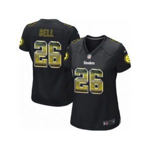 Women's Nike Pittsburgh Steelers #26 Le'Veon Bell Limited Black Strobe NFL Jersey