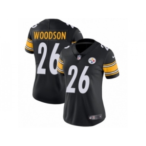 Women's Nike Pittsburgh Steelers #26 Rod Woodson Vapor Untouchable Limited Black Team Color NFL Jersey