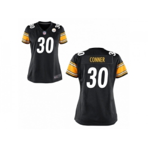 Women's Nike Pittsburgh Steelers #30 James Conner Black Team Color NFL Jersey