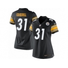 Women's Nike Pittsburgh Steelers #31 Ross Cockrell Limited Black Team Color NFL Jersey