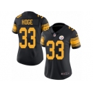 Women's Nike Pittsburgh Steelers #33 Merril Hoge Limited Black Rush NFL Jersey