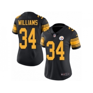 Women's Nike Pittsburgh Steelers #34 DeAngelo Williams Limited Black Rush NFL Jersey