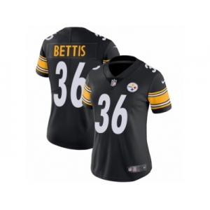 Women's Nike Pittsburgh Steelers #36 Jerome Bettis Vapor Untouchable Limited Black Team Color NFL Jersey