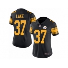 Women's Nike Pittsburgh Steelers #37 Carnell Lake Limited Black Rush NFL Jersey