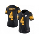 Women's Nike Pittsburgh Steelers #4 Jordan Berry Limited Black Rush NFL Jersey