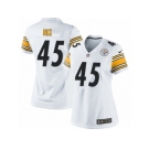 Women's Nike Pittsburgh Steelers #45 Roosevelt Nix Limited White NFL Jersey