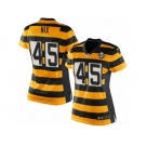 Women's Nike Pittsburgh Steelers #45 Roosevelt Nix Limited Yellow Black Alternate 80TH Anniversary Throwback NFL Jersey