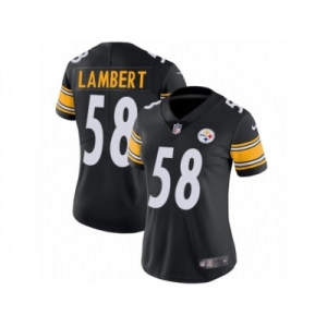 Women's Nike Pittsburgh Steelers #58 Jack Lambert Vapor Untouchable Limited Black Team Color NFL Jersey