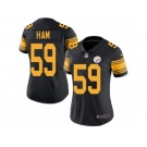 Women's Nike Pittsburgh Steelers #59 Jack Ham Limited Black Rush NFL Jersey