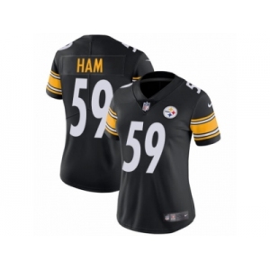 Women's Nike Pittsburgh Steelers #59 Jack Ham Vapor Untouchable Limited Black Team Color NFL Jersey