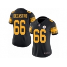 Women's Nike Pittsburgh Steelers #66 David DeCastro Limited Black Rush NFL Jersey