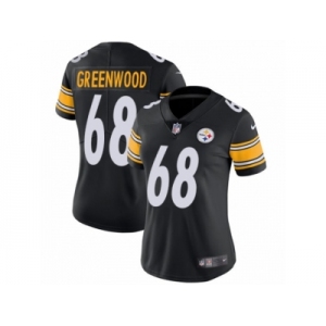 Women's Nike Pittsburgh Steelers #68 L.C. Greenwood Vapor Untouchable Limited Black Team Color NFL Jersey