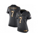 Women's Nike Pittsburgh Steelers #7 Ben Roethlisberger Limited Black Gold Salute to Service NFL Jersey