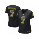 Women's Nike Pittsburgh Steelers #7 Ben Roethlisberger Limited Black Strobe NFL Jersey